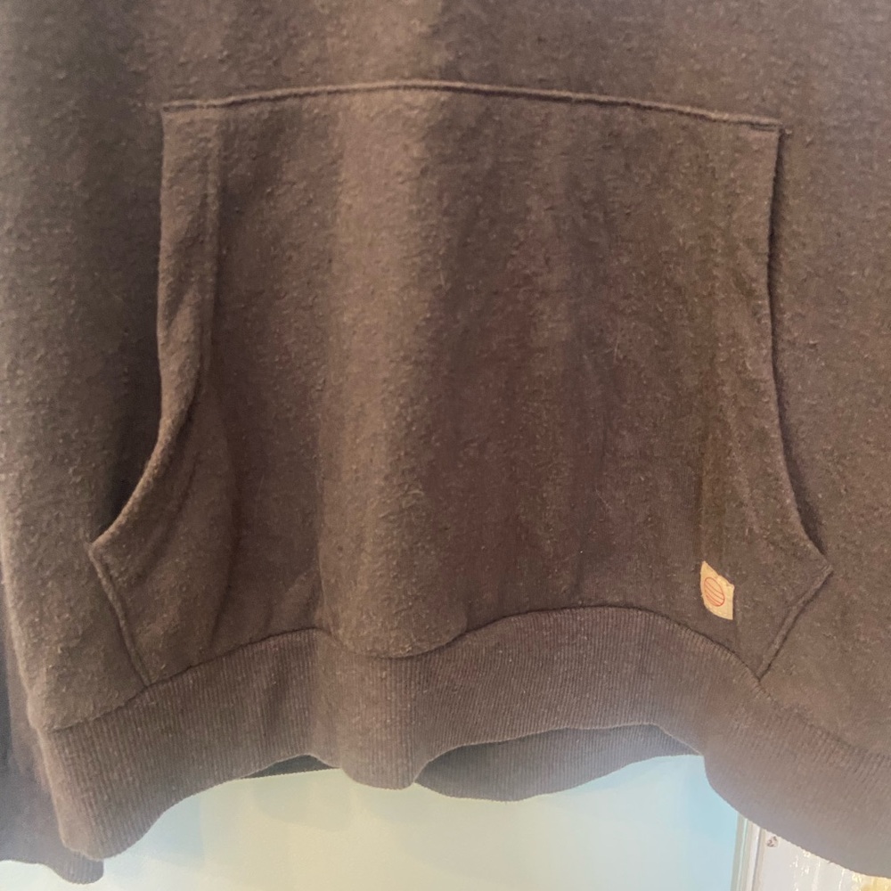 Marine Layer Banks Gray Hoodie with Red Orange, and Yellow Stripes - Picture 6 of 6